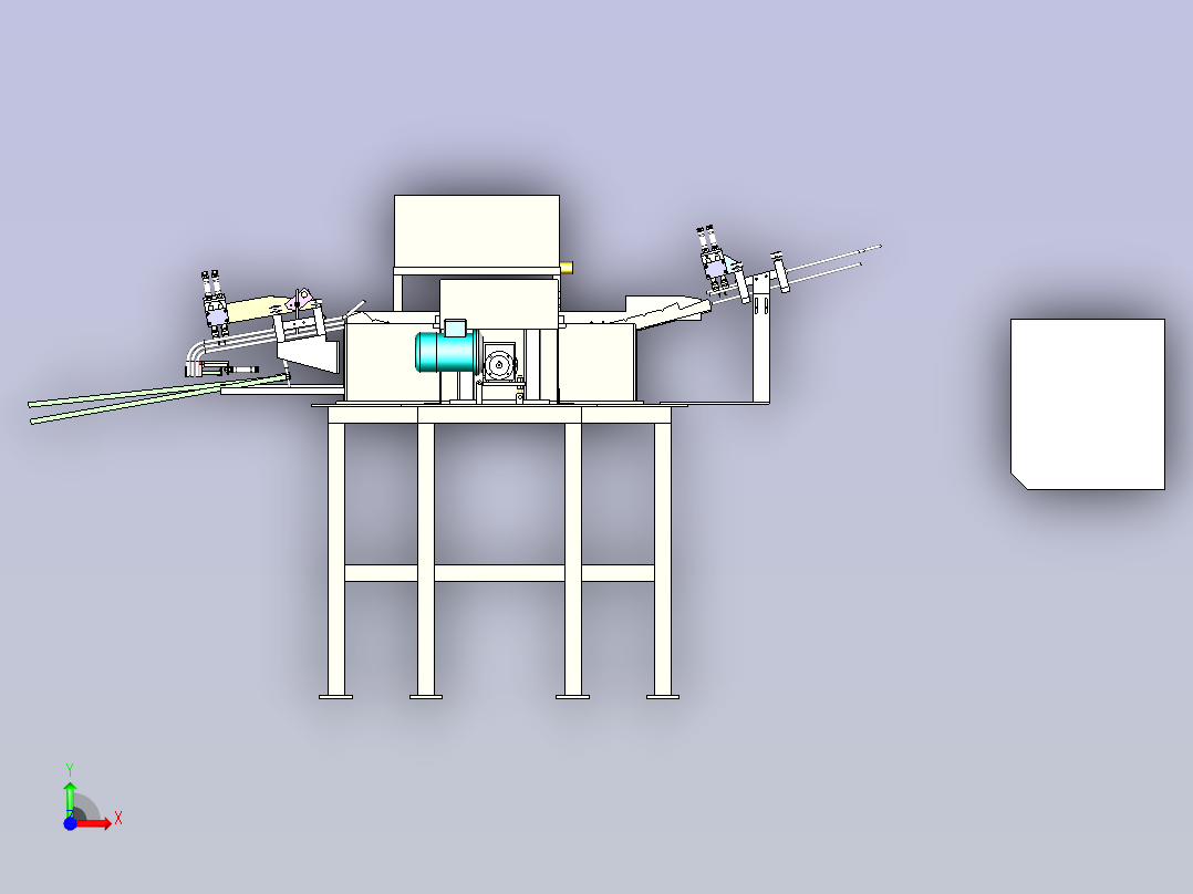 一款送料机3D模型前视图