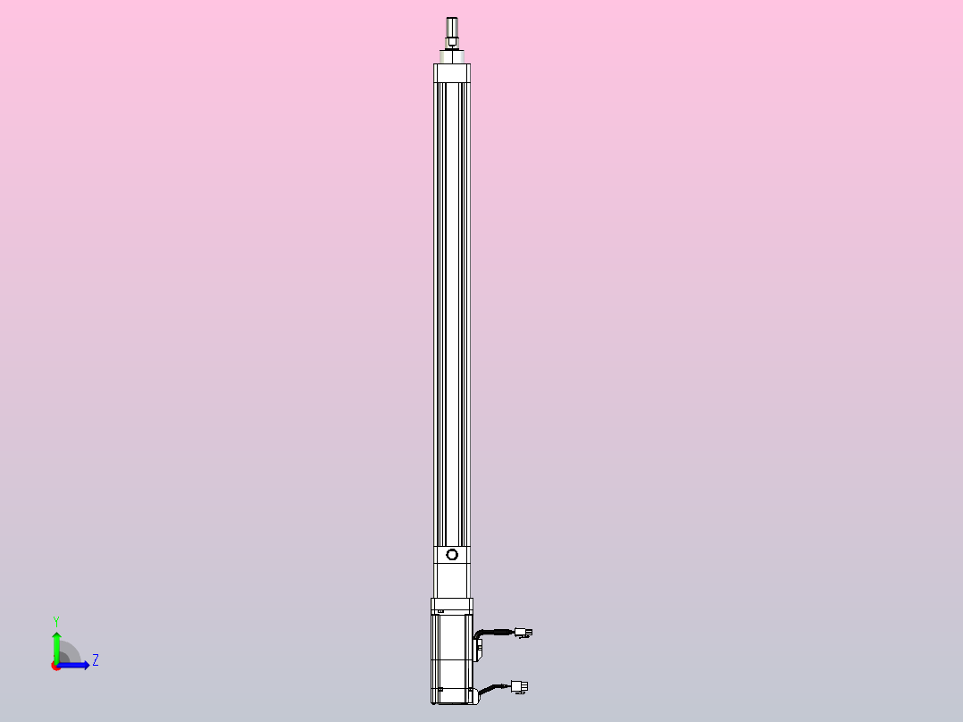 轻载电动缸TPA-ESR40-1210C-L550-M-TC-W-P40-C3左视图