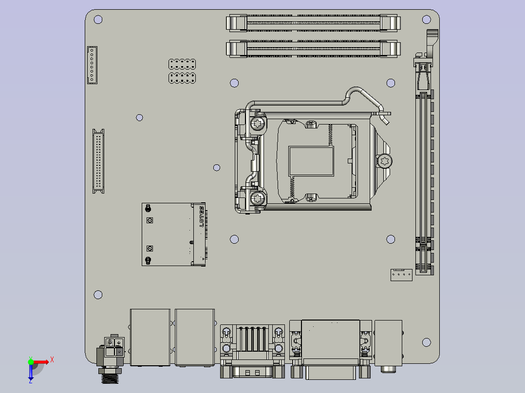 HD101-H81主板（友通Mini ITX）俯视图