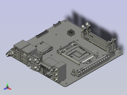HD101-H81主板（友通Mini ITX）正等轴测缩略图