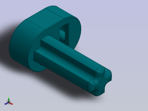 乐高套装发动机组件2853 Teal - Bright Bluish Green Technic Engine Crankshaft.SLDPRT