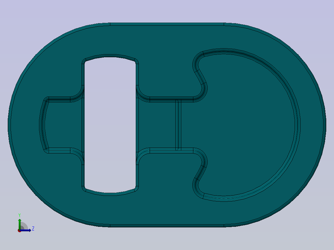 乐高套装发动机组件2853 Teal - Bright Bluish Green Technic Engine Crankshaft.SLDPRT左视图