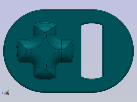 乐高套装发动机组件2853 Teal - Bright Bluish Green Technic Engine Crankshaft.SLDPRT右视缩略图