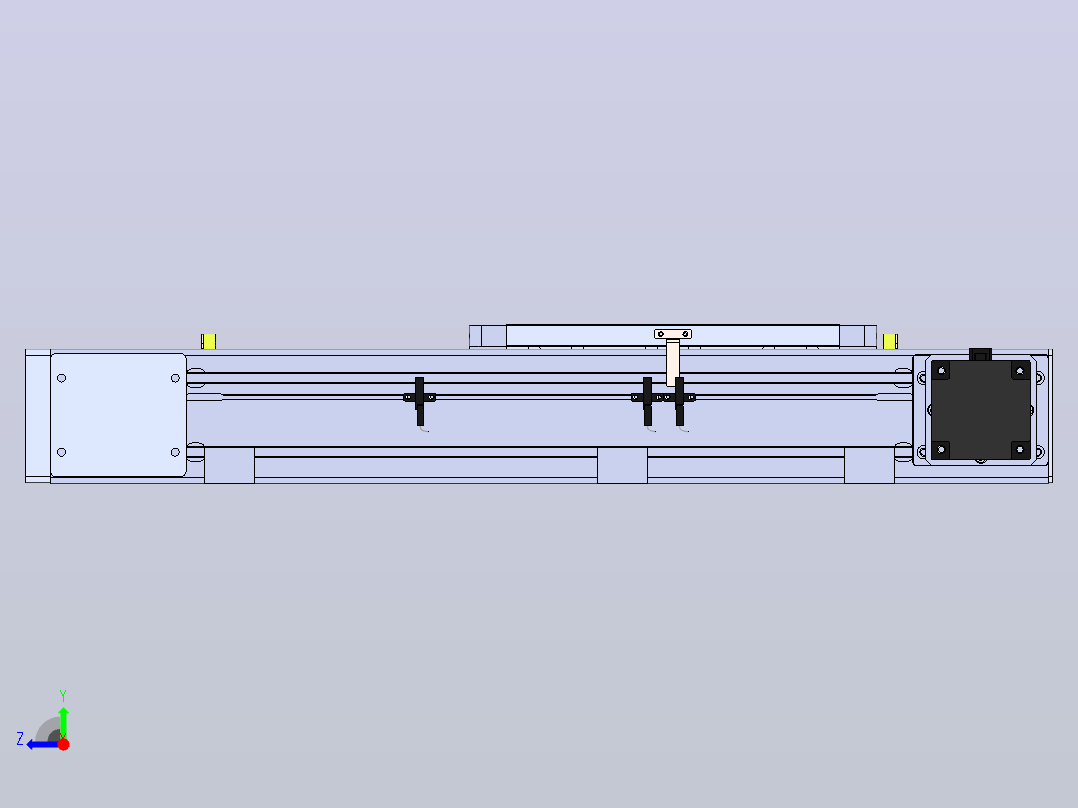 DMEB110L-RTCR欧规同步带模组直线模组（电机右折）[DMEB110L-L13S350-DT750-C2U-RTCR]右视图