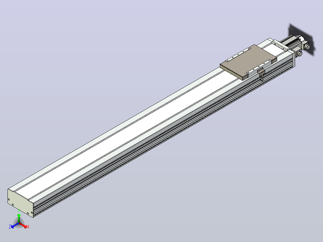 滚珠丝杠直线轴带导轨全封闭TPA-HCR-220D-3210C-L1800-M-Y-P1K-N3主视图