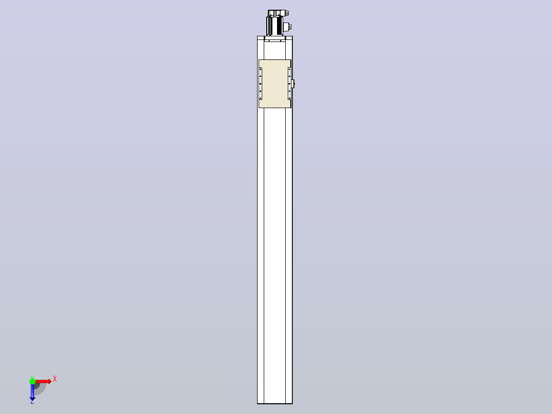 滚珠丝杠直线轴带导轨全封闭TPA-HCR-220D-3210C-L1800-M-Y-P1K-N3俯视图