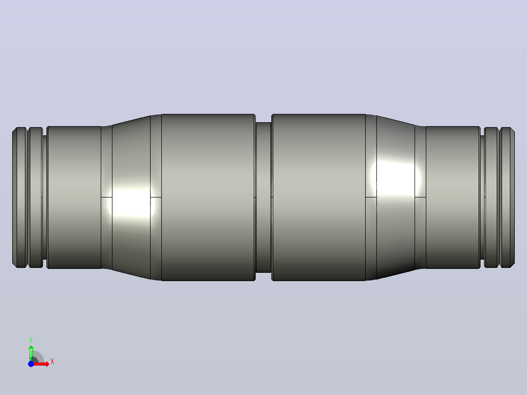 管接头螺纹62PLM-6M系列前视图