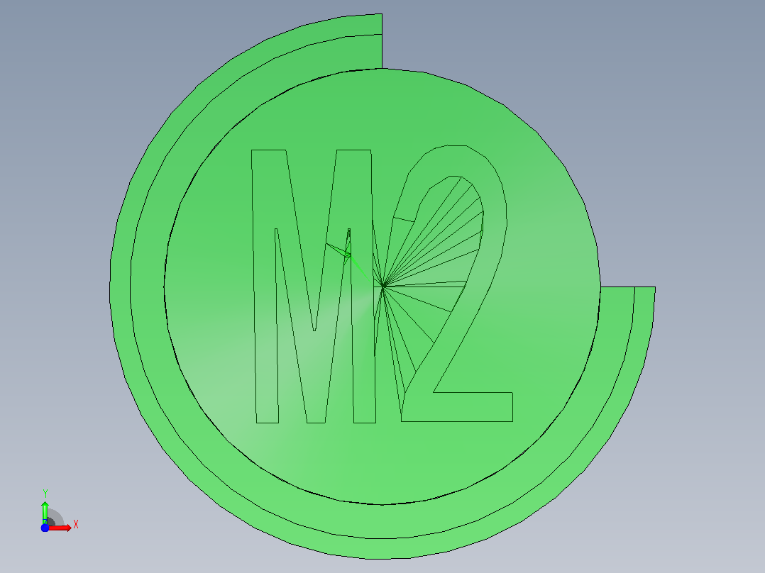 公制螺牙M2.prt前视图