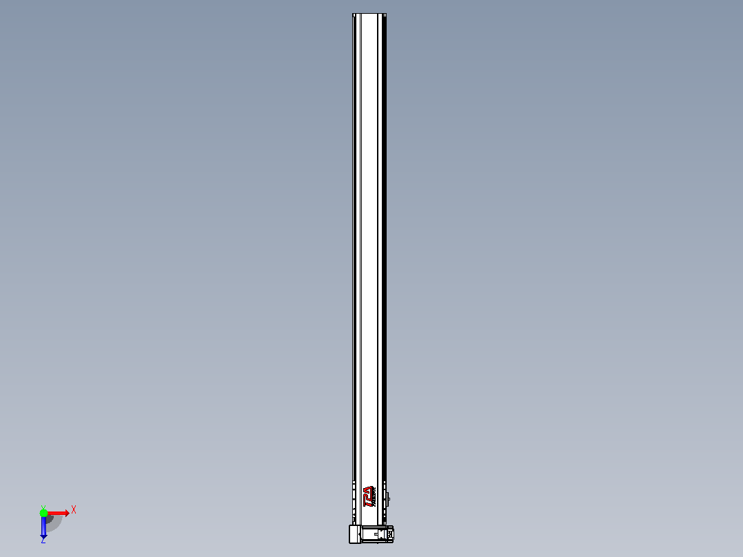 皮带直线轴半封闭可选导轨TPA-HNB-120D-110-L1600-LU-C-P40-N3俯视图