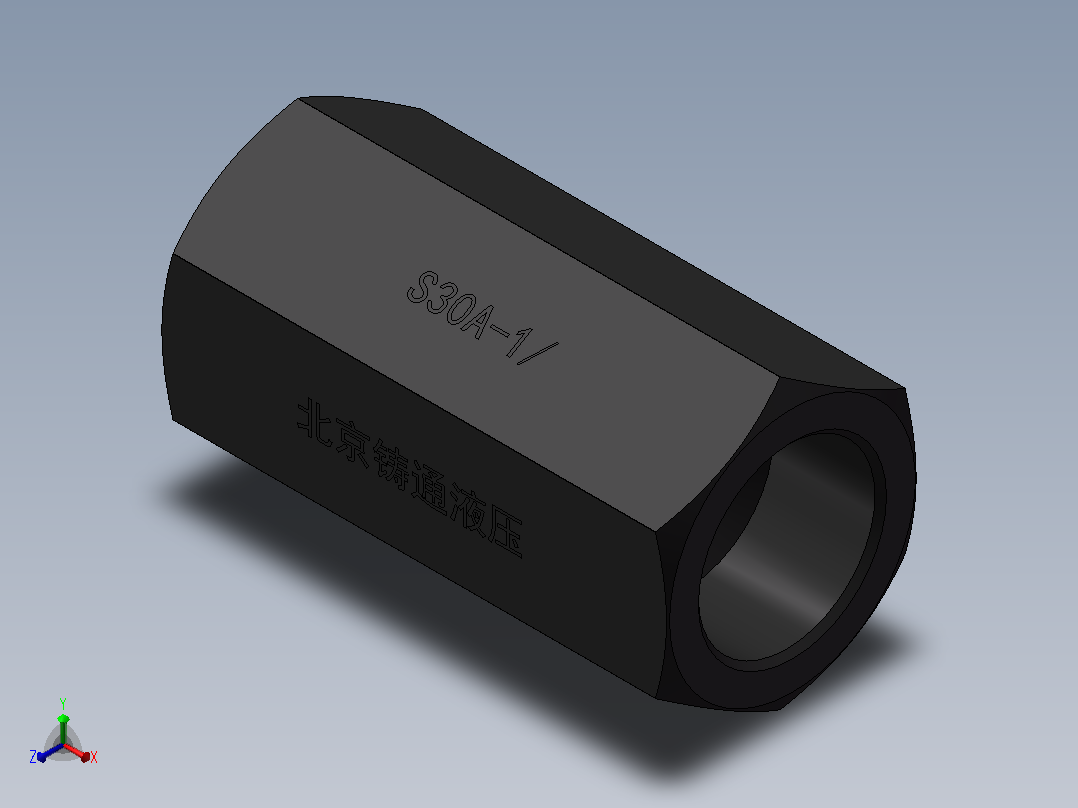S30A 单向阀正等轴测图
