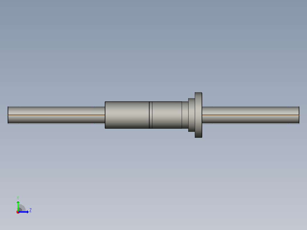 CMFZD8040-3.5滚珠丝杆3D模型左视图