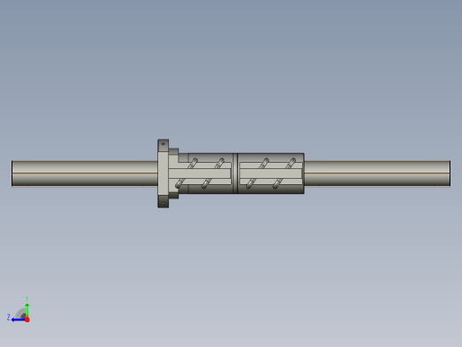 CMFZD8040-3.5滚珠丝杆3D模型右视缩略图