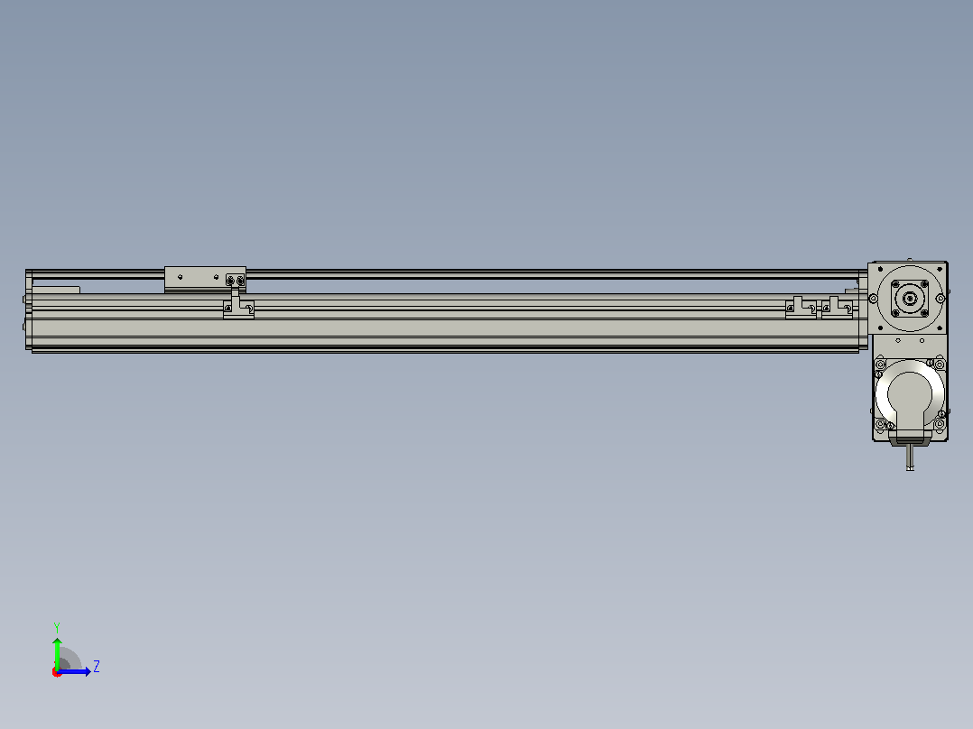 MT75BT半封闭皮带滑台[MT75BT.L80.500.RD.P40.C3]左视图