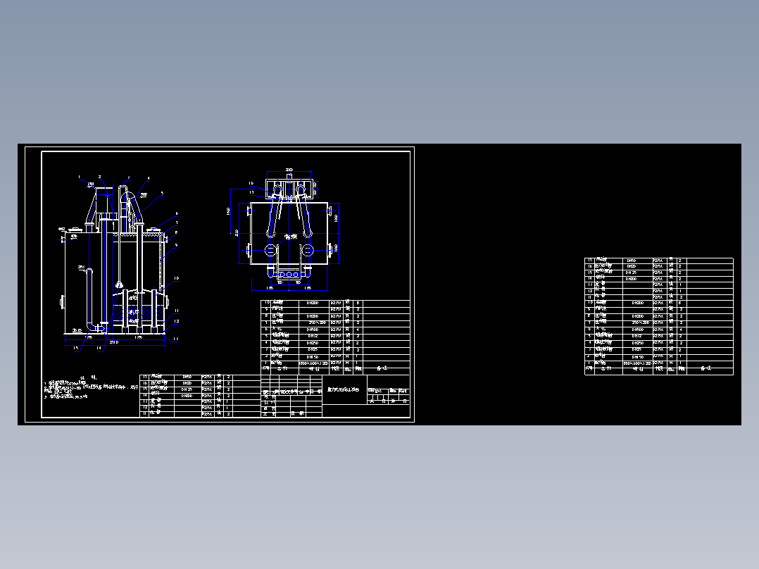 50吨的重力式无阀过滤器图纸