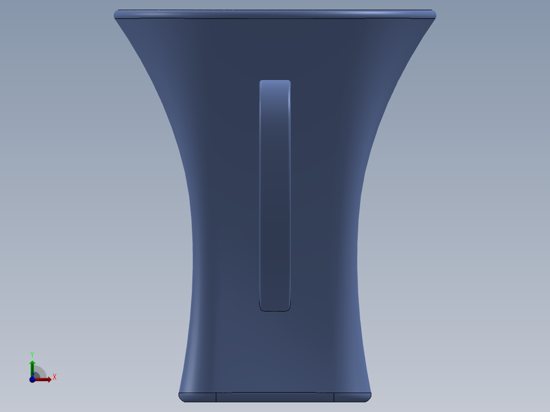 塑料水杯3D模型前视图