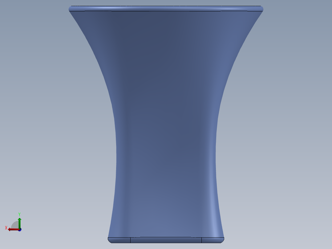 塑料水杯3D模型后视图