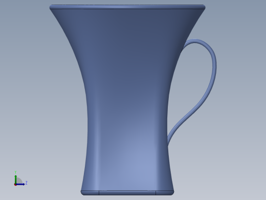 塑料水杯3D模型左视缩略图