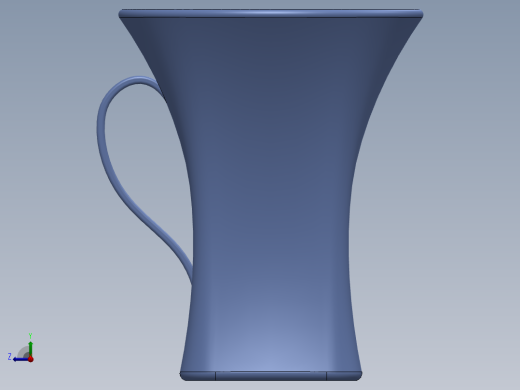 塑料水杯3D模型右视缩略图