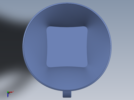 塑料水杯3D模型俯视缩略图