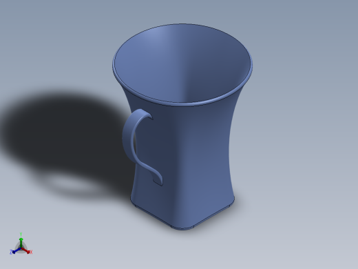 塑料水杯3D模型正等轴测缩略图