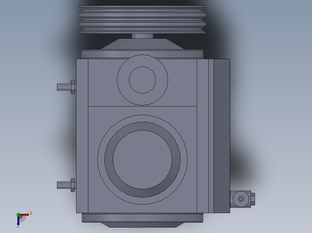 70旋片泵俯视图