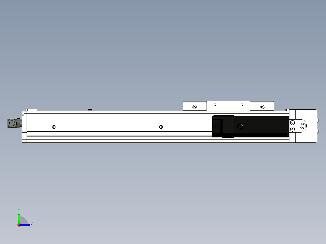 Toyo东佑达直线模组-ECH10-250-BR-100W+煞車左视图