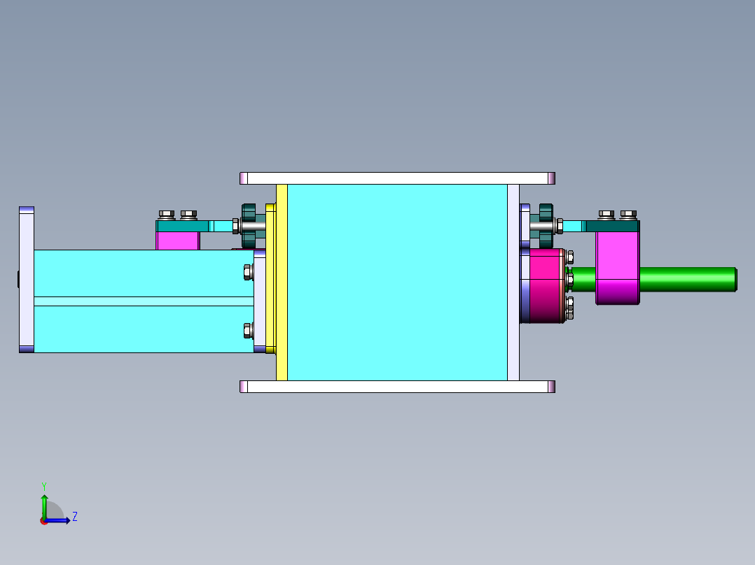 SW_电动对开插板阀左视图