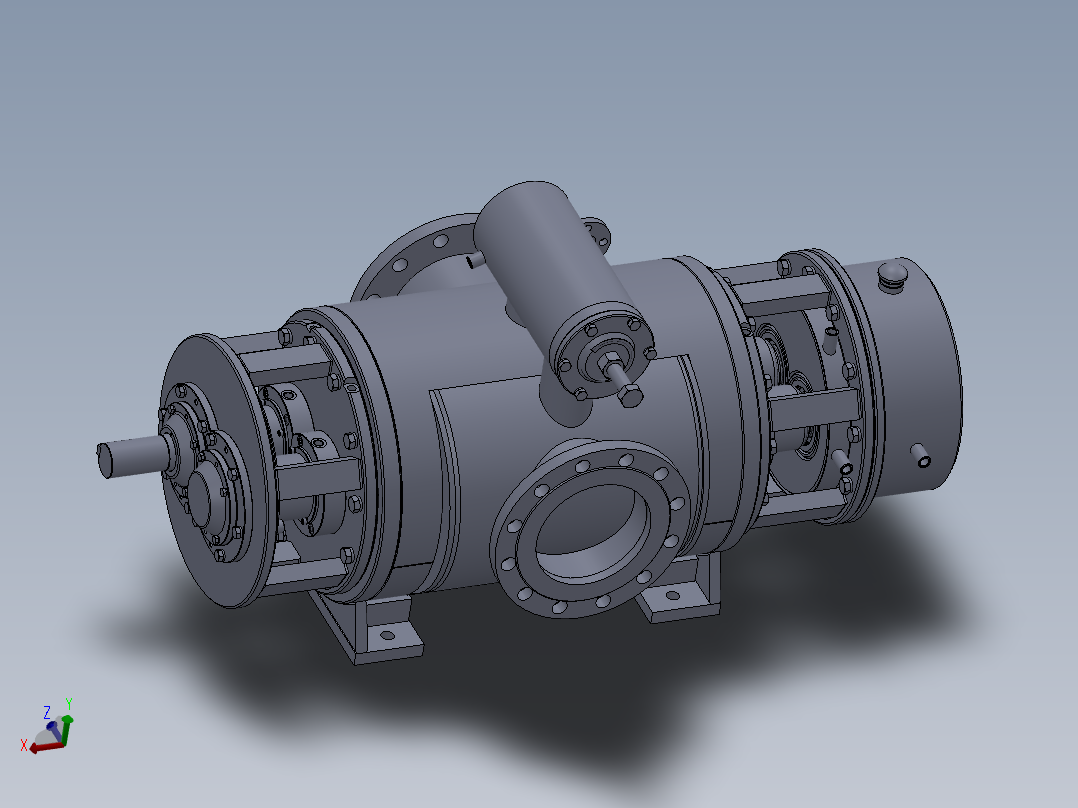 双吸式二螺杆泵的结构设计【带proe三维】