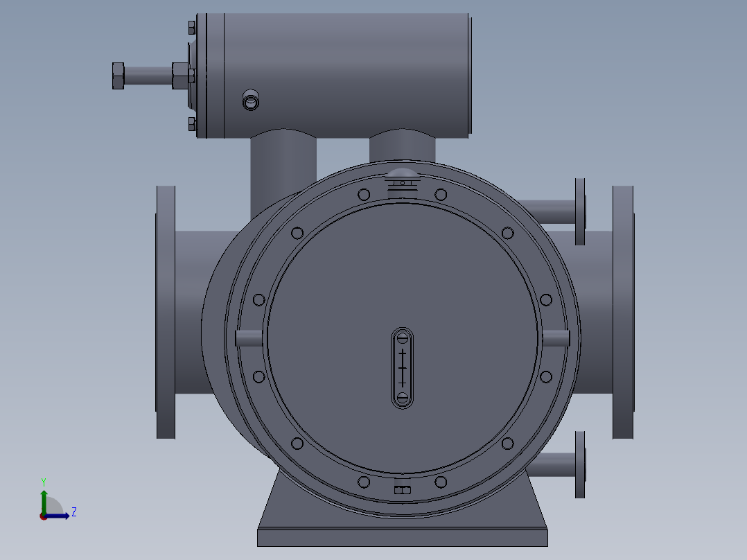 双吸式二螺杆泵的结构设计【带proe三维】左视图