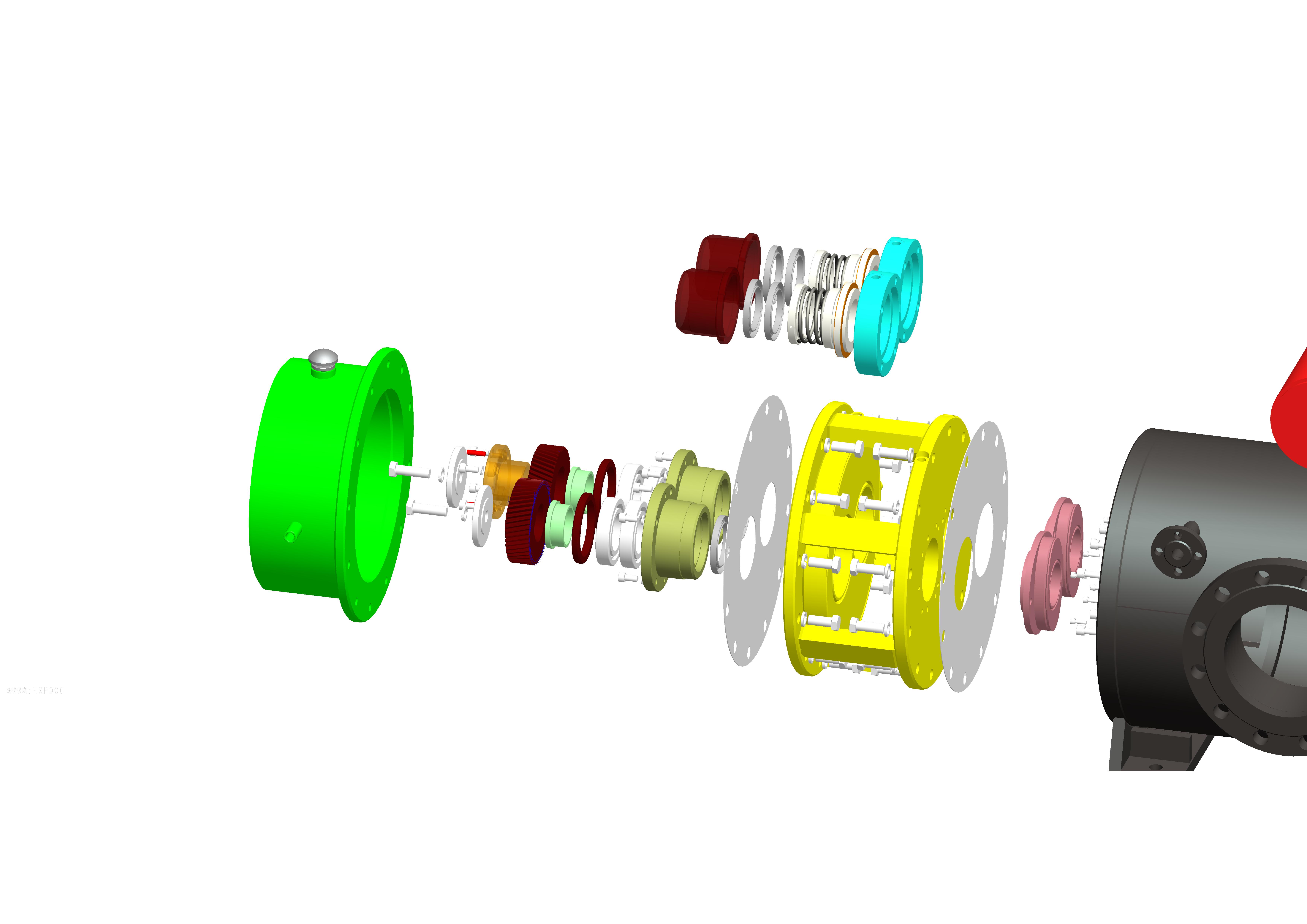 双吸式二螺杆泵的结构设计【带proe三维】