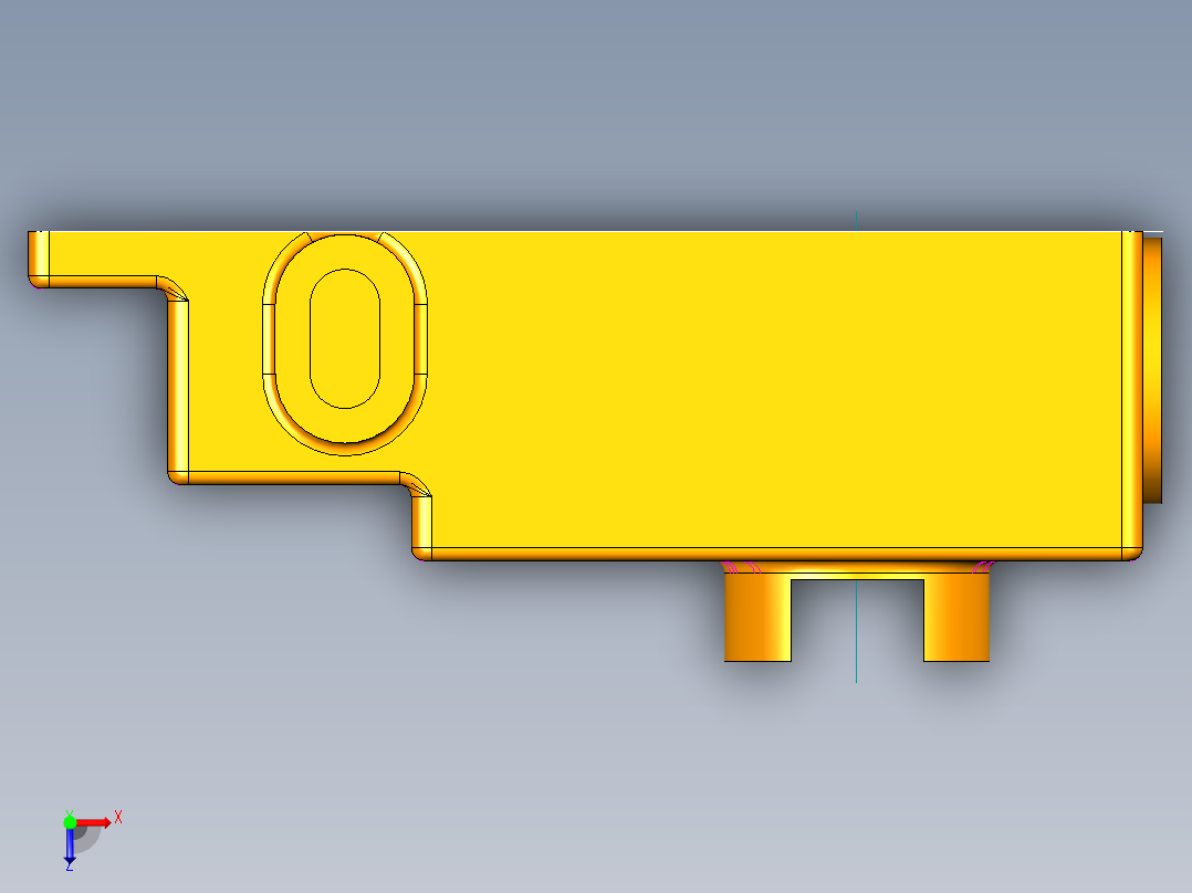 底座铣面夹具（CAD图+UG三维）俯视图