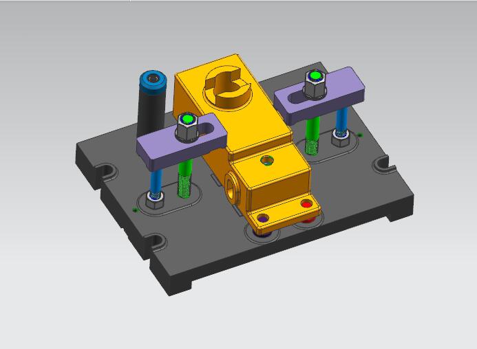 底座铣面夹具（CAD图+UG三维）