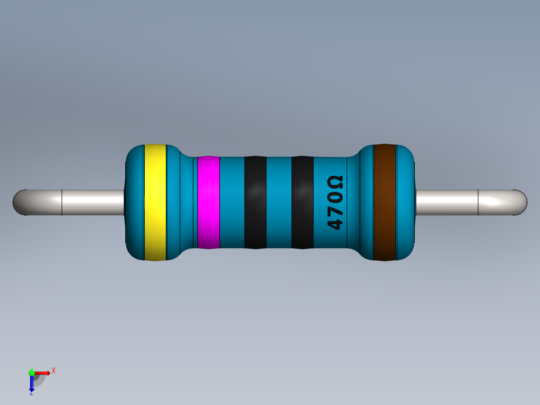 电容器 二极管 电阻器-Resistor 470 Ohm Blue