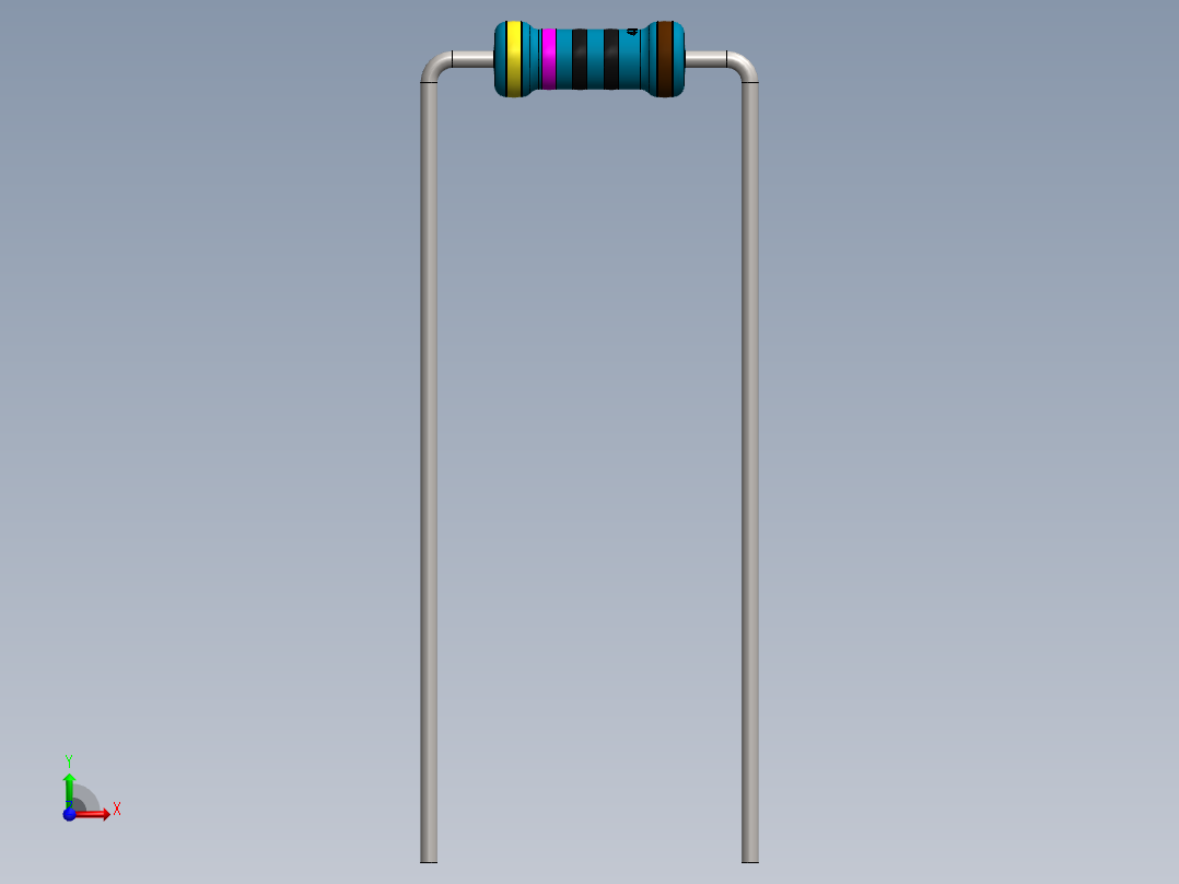 电容器 二极管 电阻器-Resistor 470 Ohm Blue前视图