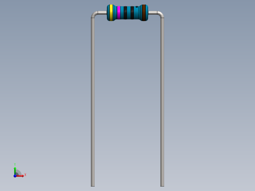 电容器 二极管 电阻器-Resistor 470 Ohm Blue前视缩略图