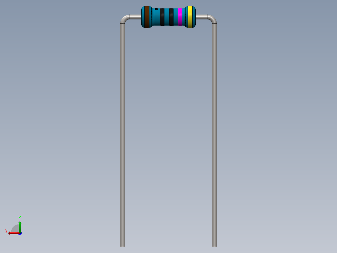电容器 二极管 电阻器-Resistor 470 Ohm Blue后视图