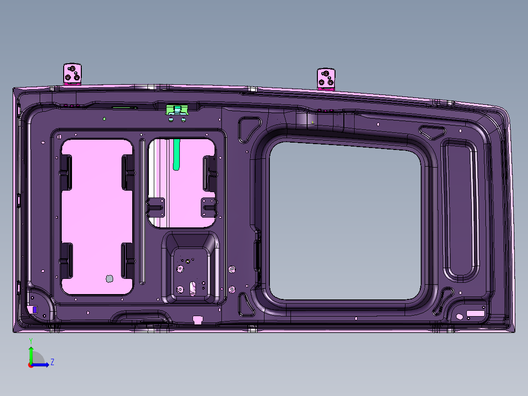 手推式车门钣金左视图