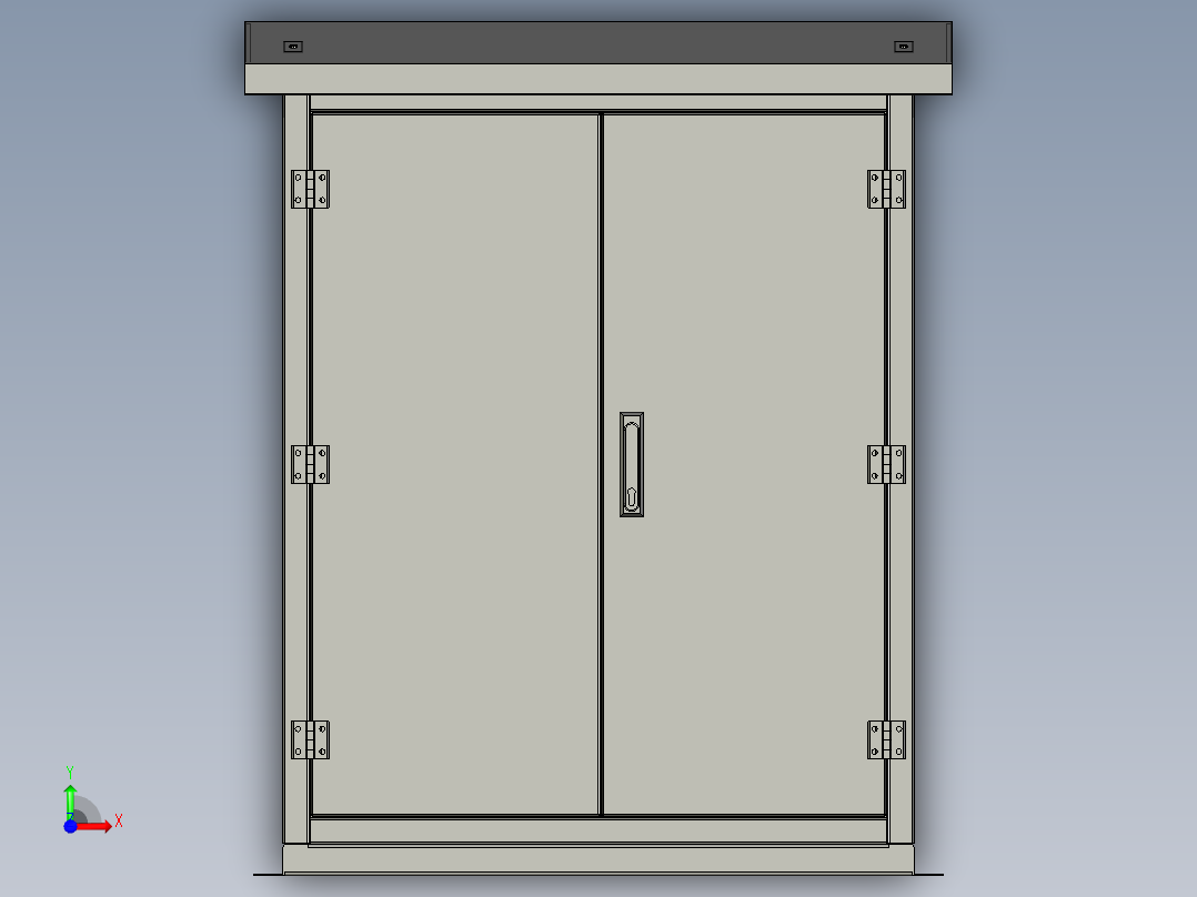 户外配电箱前视图