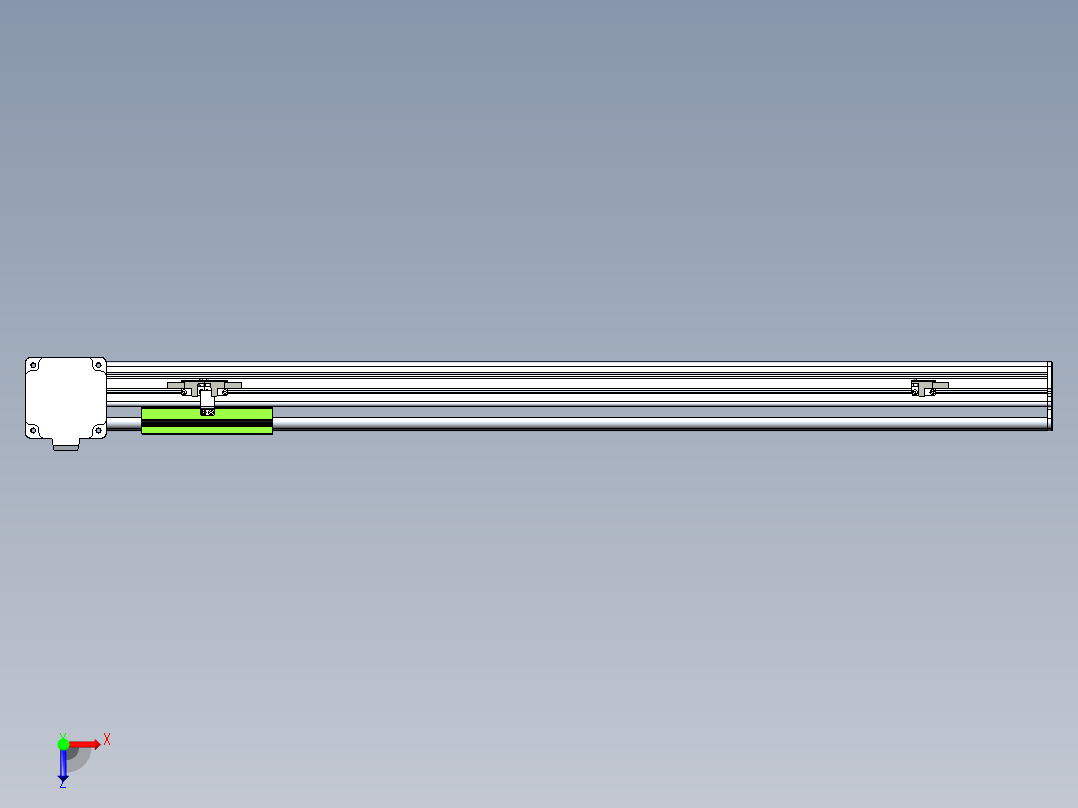 同步带滑台-半封闭B13-L90-S750-R-Z86-D3俯视图