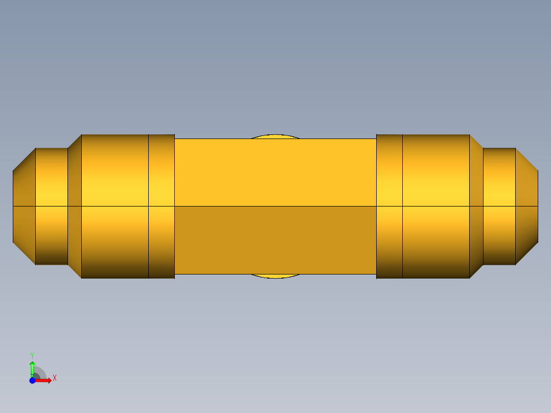 扩口式工业通用硬管接头Union Tee 144F-5前视图