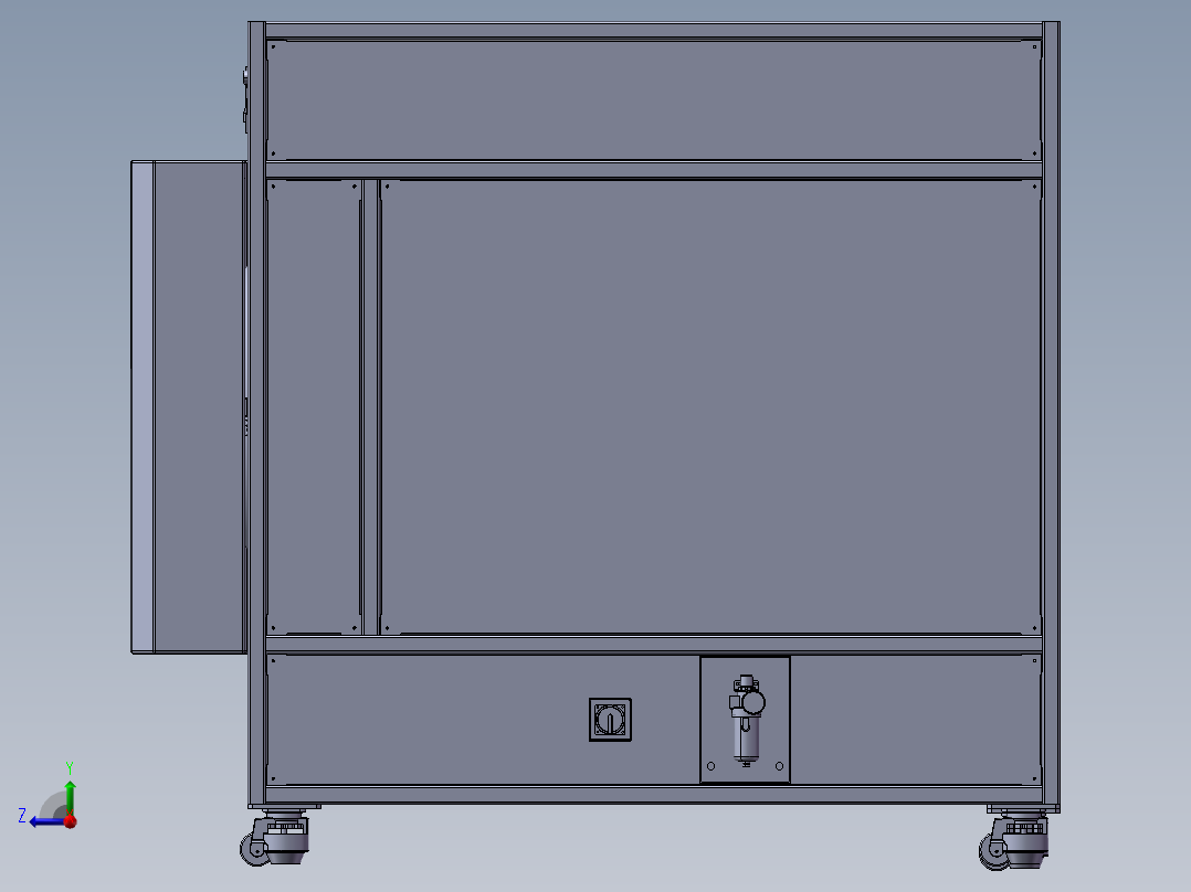 800高压脱泡机右视图