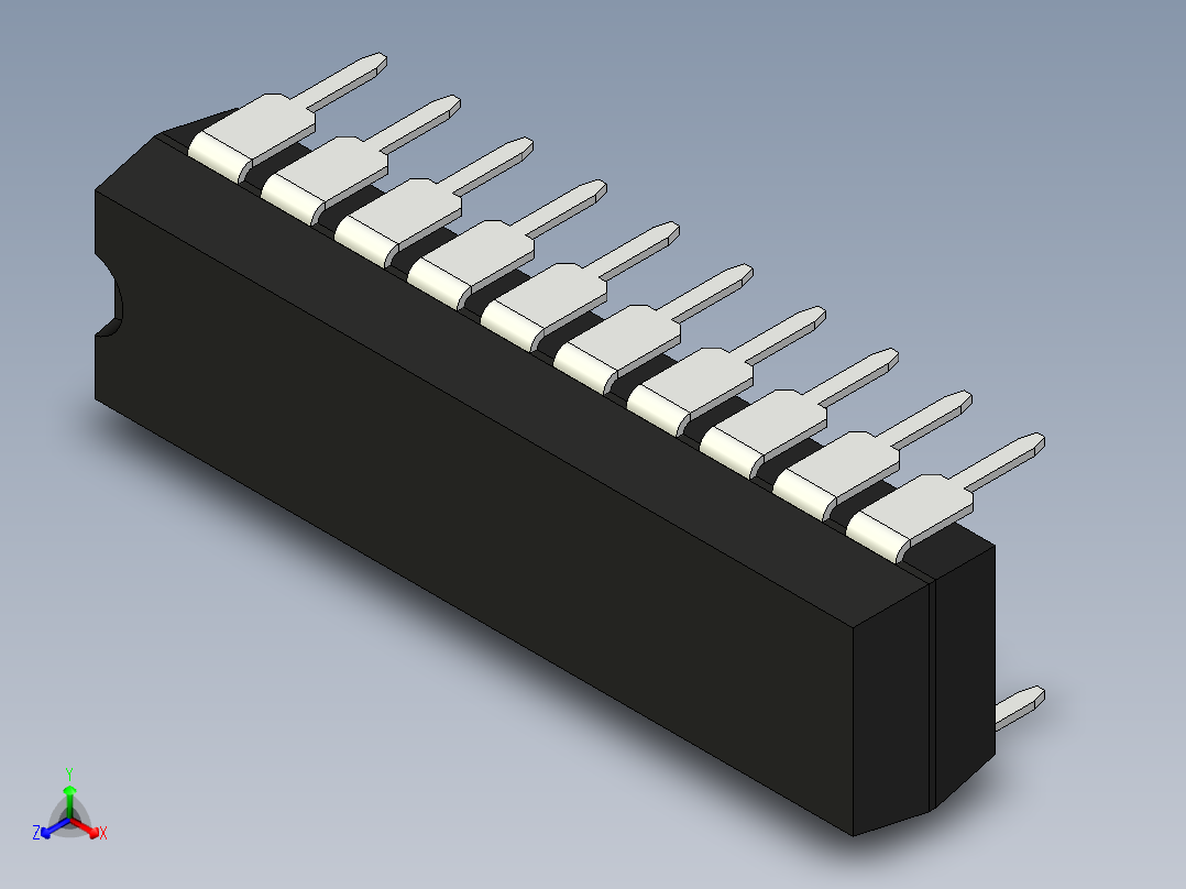 集成电路封装-MS-001AD正等轴测图