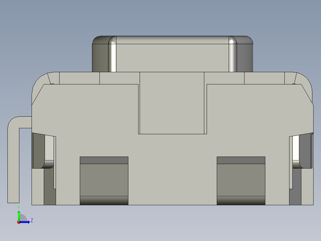 14.7㎜ x 3.5㎜ SMD轻触开关左视图