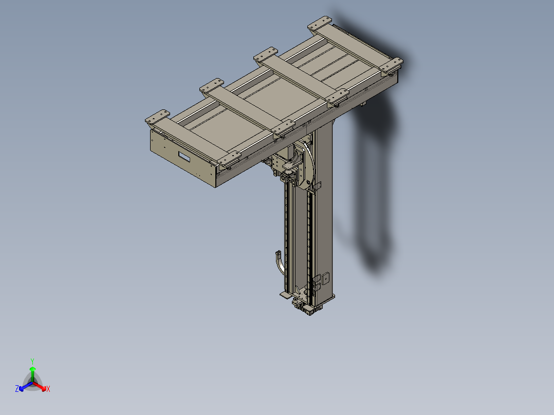 B3_自动调节双轴变位机单边基座主视图
