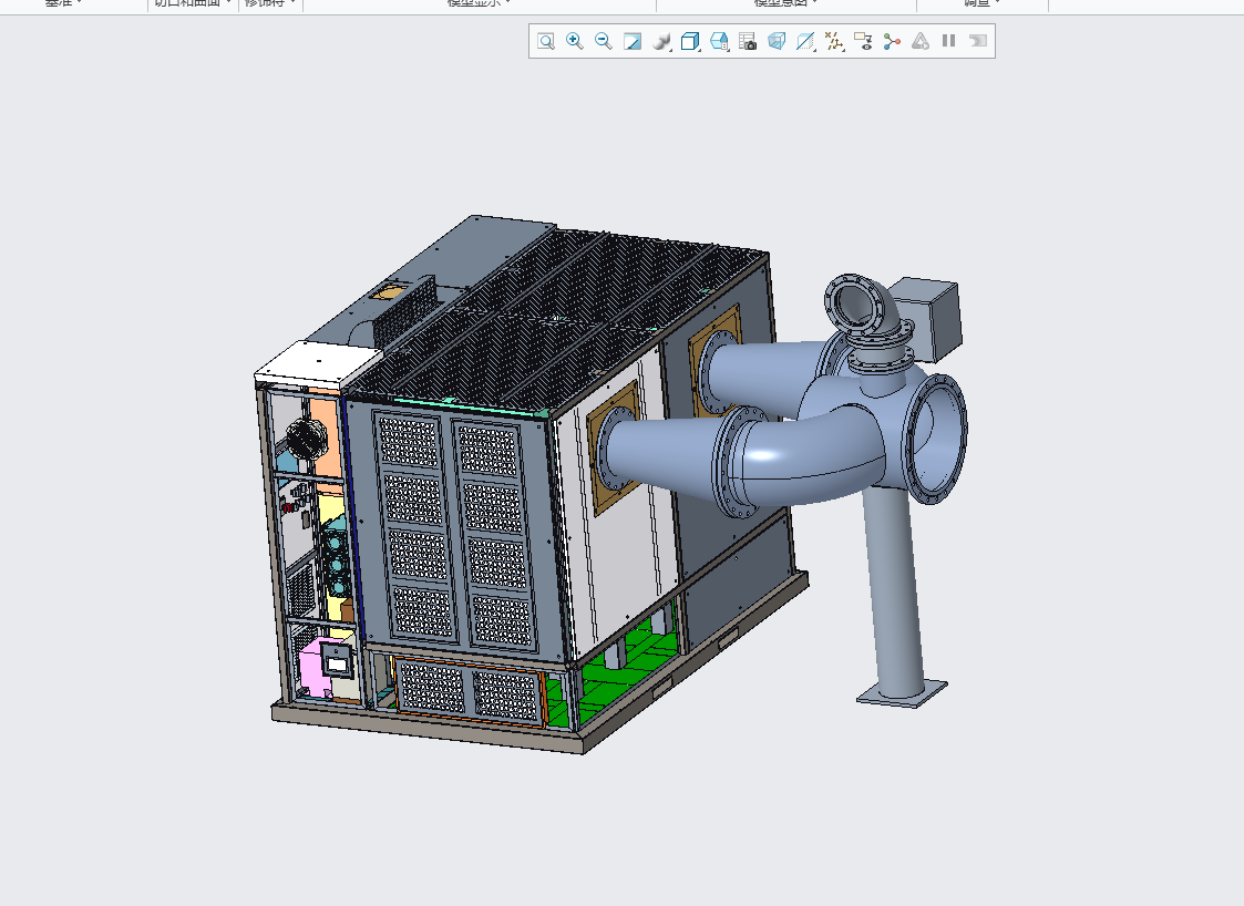 磁悬浮鼓风机-330kw双流体三维Creo模型