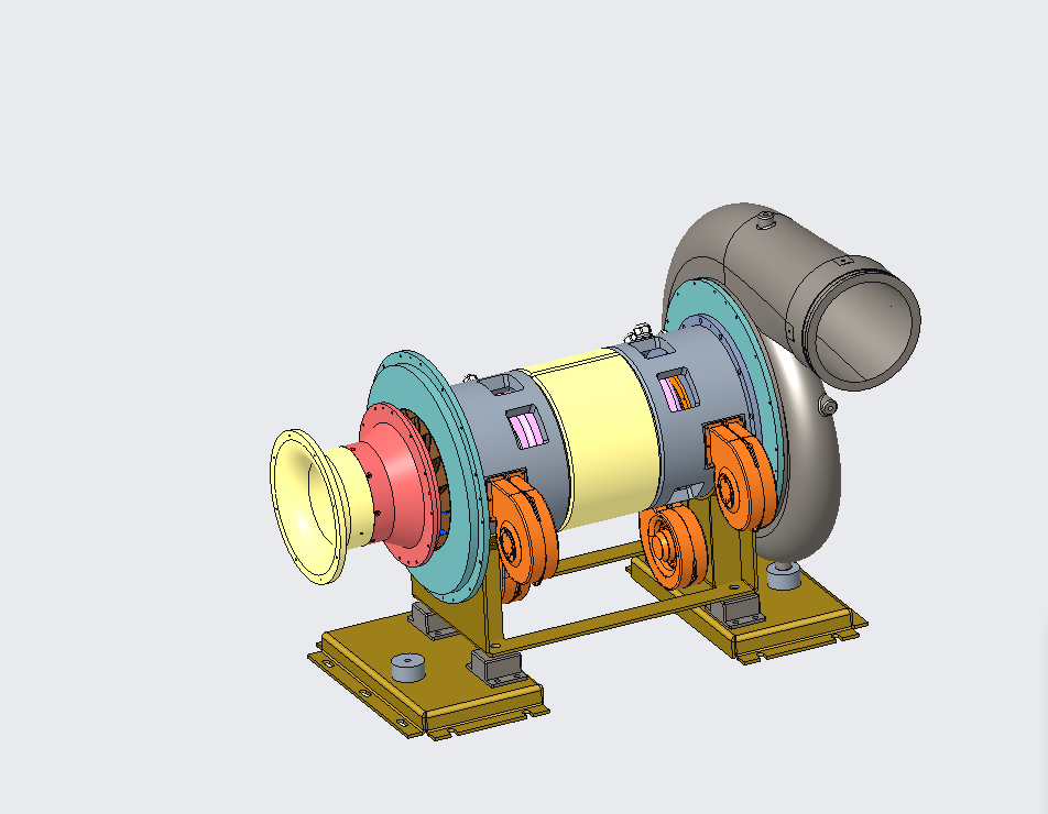 磁悬浮鼓风机-330kw双流体三维Creo模型