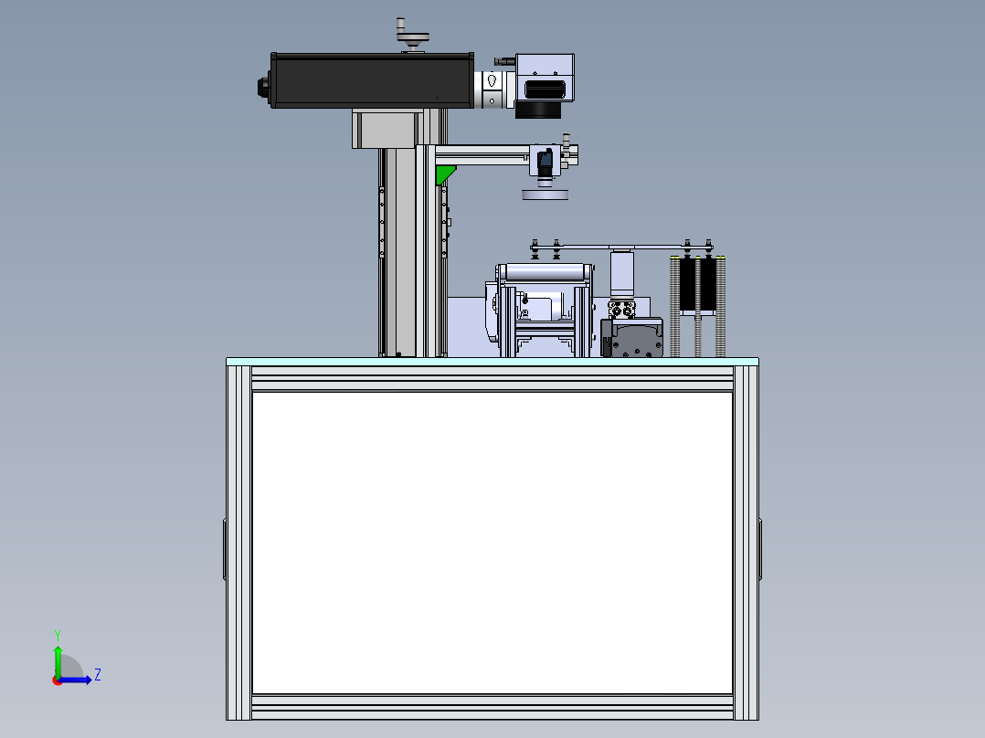 打标机方案左视图