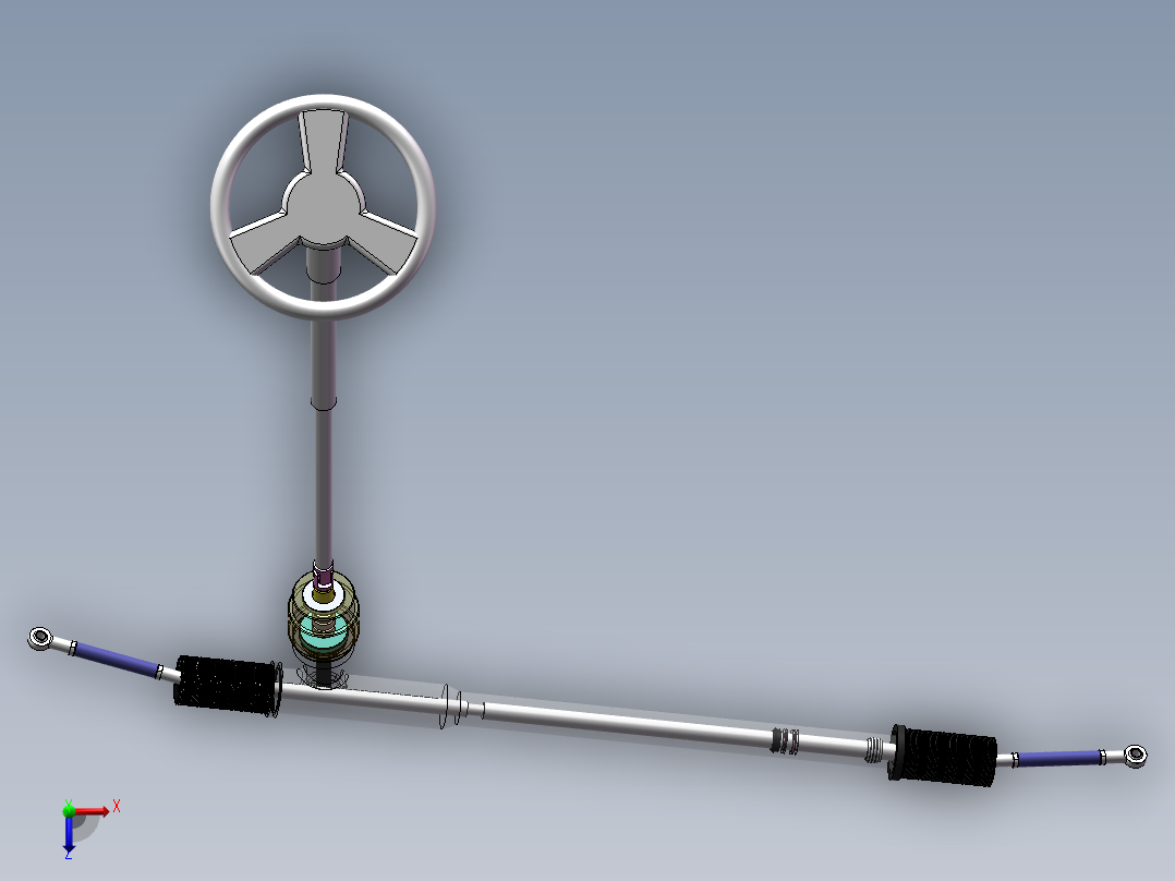 汽车齿轮齿条转向器的设计(CAD图纸+SolidWorks三维模型+说明书)俯视图