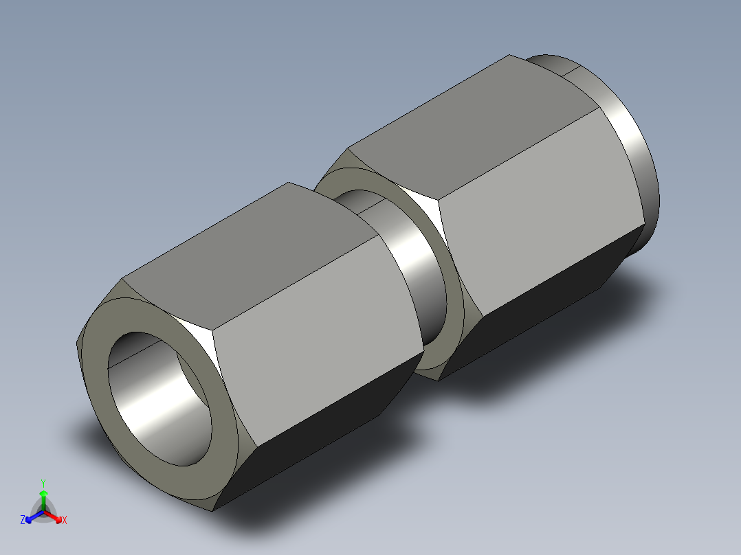 卡套式工业通用硬管接头4_gbu-s主视图