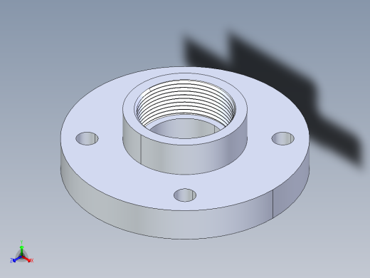 聚氯乙烯配件27-Sch80_Flange Vanstone_FPT_855-025_2.5in正等轴测缩略图